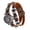 Dark Brown, variant on Retro Steampunk Leather Bangle Watch For Men Women Dark Brown Or Black Color