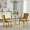 Yellow, variant on Katboc Modern Dining Table and Chairs Set, 31.5in Round Bistro Table with 2 Faux Marble Top & Velvet Upholstered Chairs, Gold Legs,Sturdy Metal Frame, for Small Space Kitchen Dining Room, Yellow