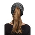 thumbnail image 4 of Gravity Threads Pony Tail Knit Beanie, Dark Melange Grey, 4 of 4