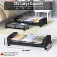 thumbnail image 2 of Almacenamiento debajo de la cama con ruedas y tapa, Almacenamiento debajo de la cama con ruedas con gran capacidad XXL, Almacenamiento debajo de la cama para dormitorio Contenedores de almacenamiento, 2 of 5