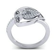 thumbnail image 3 of Genuine 1ct Round Cut Diamond Prong Fancy Heart Bridal Engagement Ring Solid 10K Gold GH SI1, 3 of 3