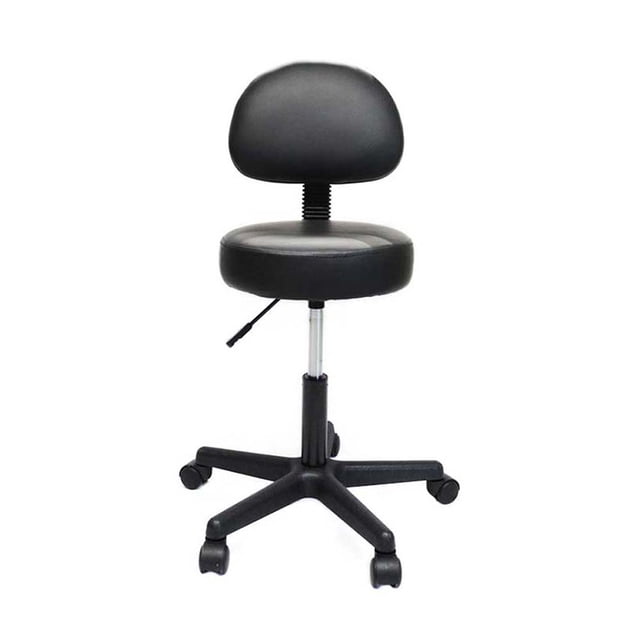 Silla Taburete Banco Consultorio Tatoo Spa Vanlig Con Respaldo Asiento Negro