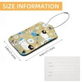 thumbnail image 5 of Square PU Leather Luggage Tags - 2 Pack with Privacy Cover and Stainless Steel Ring - Suitable for Travel, Backpack, Handbag - Suitcase Tags, Travel Tag Cartoon Dog Puppy, 5 of 7