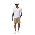 thumbnail image 5 of Taigaofy Men's Henley Shirt Classic Short Sleeve Lightweight Button Slim Fit T-Shirt Casual Top White 2XL, 5 of 7