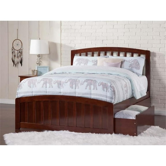 Leo & Lacey Urban Full Storage Bed in Walnut