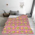 thumbnail image 5 of Pofeuu Avocado And Sun Print Ultra-Soft Micro Fleece Blanket,for Bed Or Sofa,All Season Throw Blankets Flannel Blanket-60"x50", 5 of 7