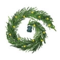 TETOU 8.85ft Norfolk Pine Garland Christmas Garlands with Warm White