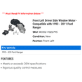 thumbnail image 2 of Front Left Driver Side Window Motor - Compatible with 1993 - 2011 Ford Ranger 1994 1995 1996 1997 1998 1999 2000 2001 2002 2003 2004 2005 2006 2007 2008 2009 2010, 2 of 2