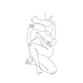 thumbnail image 3 of Póster abstracto de dibujo de una línea de pareja de amor, posturas especiales para hombre y mujer, pintura en lienzo, arte minimalista para pared, imagen para decoración del hogar, 3 of 5