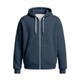 thumbnail image 4 of XIAOCHA Mens Waffle Knit Full Zip Hoodies Loose Pocket Drawstring Jacket Winter Warm Outdoor Casual Hoodie, 4 of 4