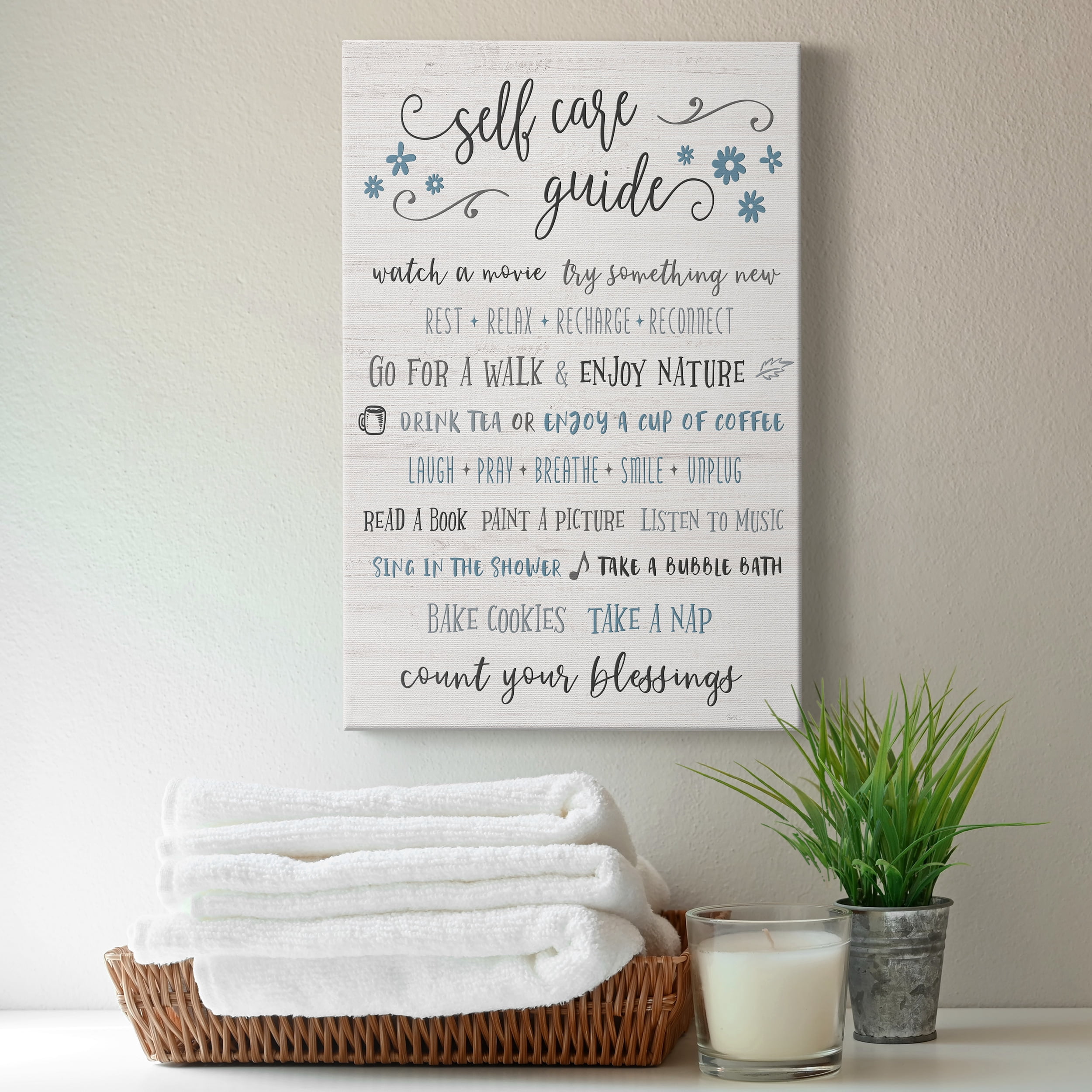 Guide to Self Care Premium Gallery Wrapped Canvas - Ready to Hang - 12 x 18