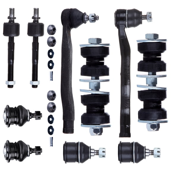 AUTOMUTO Replacement Parts Front Driver Passenger Side Inner Outer Tie Rod End Lower Ball Joint Sway Bar End Link Upper Shock Mount Bushing fit 1994-1997 for Honda for Accord 1996-1999 for Isuzu Oasis