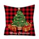 thumbnail image 1 of Aporta Alegría Festiva A Tu Hogar Con Esta Colorida Funda De Almohada Navideña A Cuadros Funda De Almohada De Sofá De Lino Con Estampado De Dibujos Animados, 1 of 2