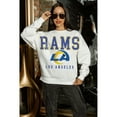 thumbnail image 6 of Women's Gameday Couture  White Los Angeles Rams  Sunday Drives Oversized Crewneck Pullover Sweatshirt, 6 of 7