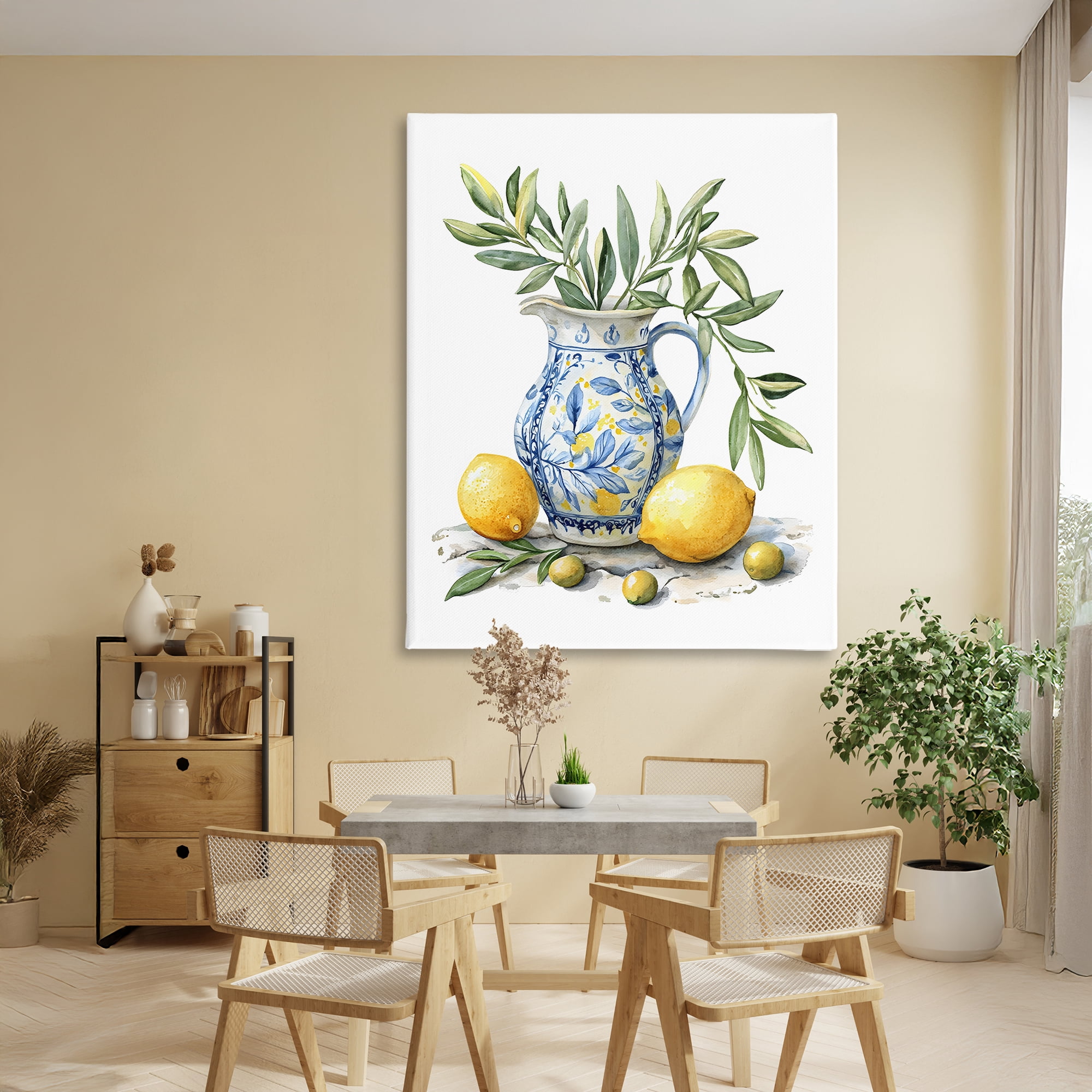 Stupell Industries Lemon & Olive Branch Still Life Canvas Wall Art, design by LSR Design Studio