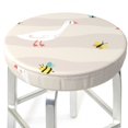 thumbnail image 5 of Salouo Funny Goose1 Pattern Bar Stool Cushion Cover, Round Crease-Resistant Stretchy Dustproof Stool Seat Slipcover for Bar Round Chair-14 inch, 5 of 6