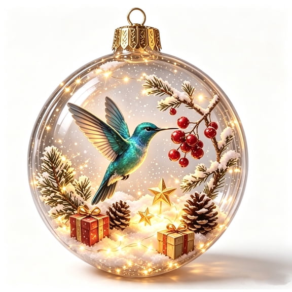 Christmas Lighted Decorative Ball, LED Glowing Ornament for Tree Window Ceiling Porch, Battery Powered Festive Light Ball for Holiday Party Home Ambiance Enhancement,Z023