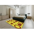 thumbnail image 5 of Ahgly Company Machine Washable Indoor Square Transitional Canary Yellow Area Rugs, 6' Square, 5 of 7