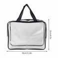 thumbnail image 3 of AYA 2 Pieces Large Clear Makeup Cosmetic Toiletry Organizer Bag Clear Plastic Tote Bags Transparent Small Clear Handbag Purse, 3 of 4