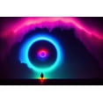 thumbnail image 4 of Stephen Chambers 32x23 Black Modern Wood Framed Wall Art Titled - Unreal Neon Other Worlds Two, 4 of 6