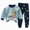 outfits001-Light Blue, variant on NOLDARES Infant Toddler Fall Clothes Set 2Pcs Long Sleeve Cute Print Round Neck Pullover Top Thick Sweatpants Warm Outfits Size:5-6 Y,Light Blue