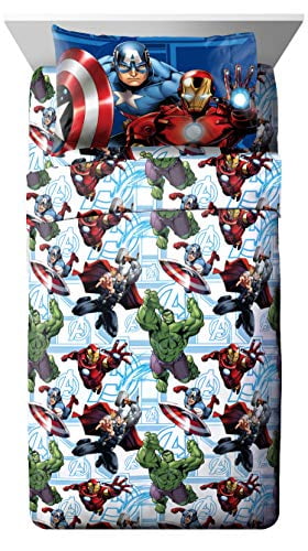 Fitted Crib Sheet Flat Sheet Pack n Play fitted sheet Cradle fitted sheet Toddler Pillow Case Marvel Avengers Hulk Iron Man