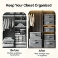 thumbnail image 3 of AWAYTR Collapsible Fabric Storage Box with Lid, Stackable Closet Organizer Bin with Handles, Foldable Clothes Storage Container for Wardrobe, Bedroom, Toys & Books, 2 Pack, 3 of 7