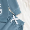 thumbnail image 4 of Gerichy Infant Baby Boy Game Day Football Outfit 3T Boys Clothes Sweatshirt and Jogger Pants Set Homewear,Blue, 4 of 7