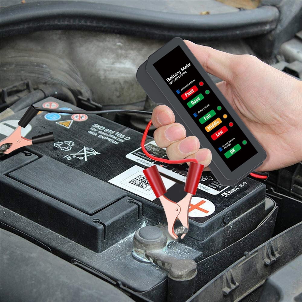 Car Battery Tester Automotive Load 12V Digital Analyzer Alternator Checker 