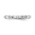 thumbnail image 4 of 14K White Gold Ring Band Wedding Diamond Baguette , Size 6, 4 of 7