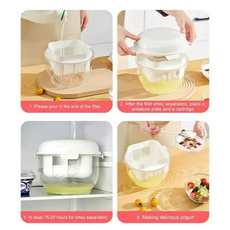 

QHNGJZ Innovative and Efficient Homemade Yogurt Juice Maker with Precision Crafted Fine Mesh Strainer - Easily Create Delicious Healthy Dairy Products including Greek Yogurt Coffee and
