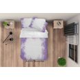 thumbnail image 2 of 3D Watercolor Purple Floral Funda de edredón Juego de ropa de cama Funda de edredón Fundas de almohada, 2 of 3