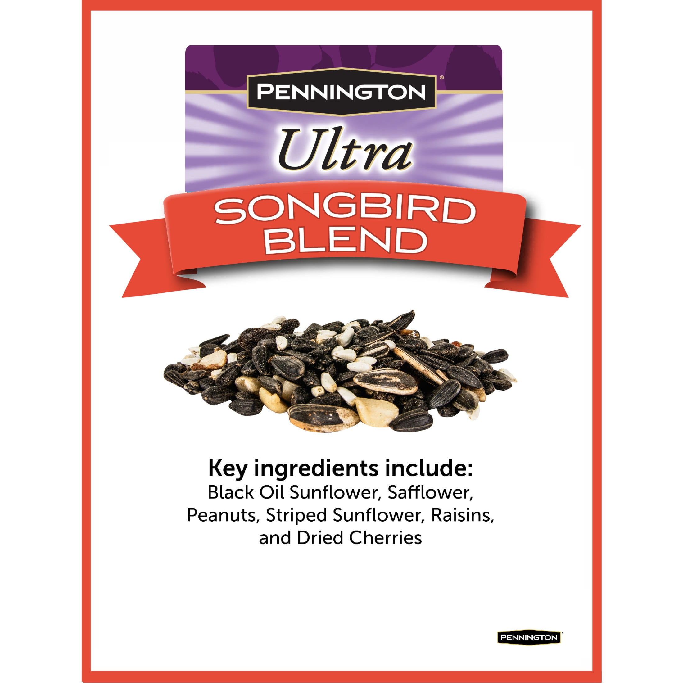 Pennington Ultra Songbird Blend, Dry Wild Bird Seed and Feed, 12 lb., 1 Pack