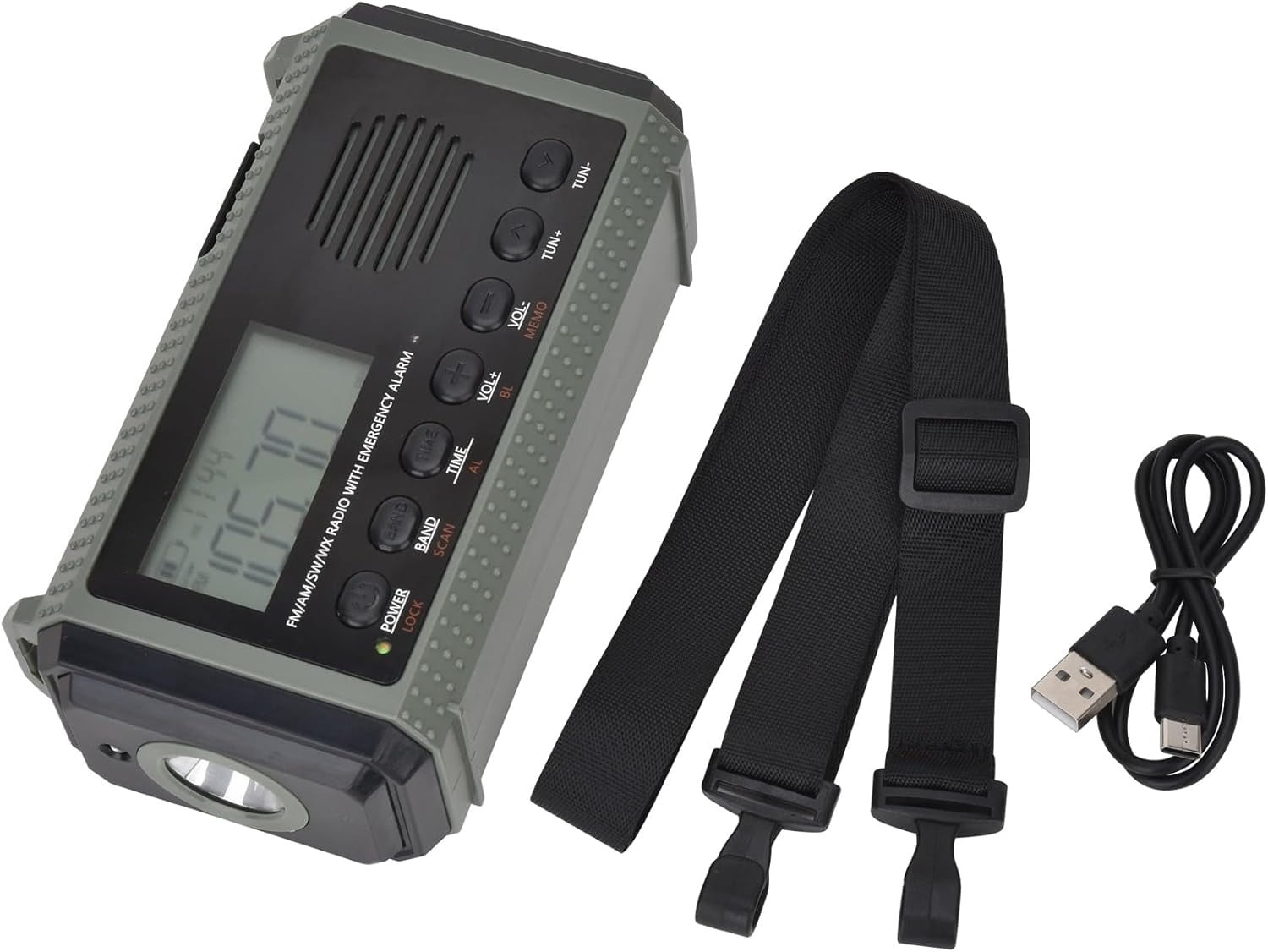 Emergency Radio, Solar & Hand Crank Weather Radio with NOAA Alerts, 10000mAh Power Bank, AM/FM/SW, Flashlight & Reading Lamp, SOS Alarm, Portable Survival Kit for Hurricane Season & Home Power Outage