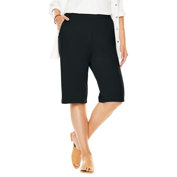 Woman Within Plus Size 7-Day Knit Bermuda Shorts