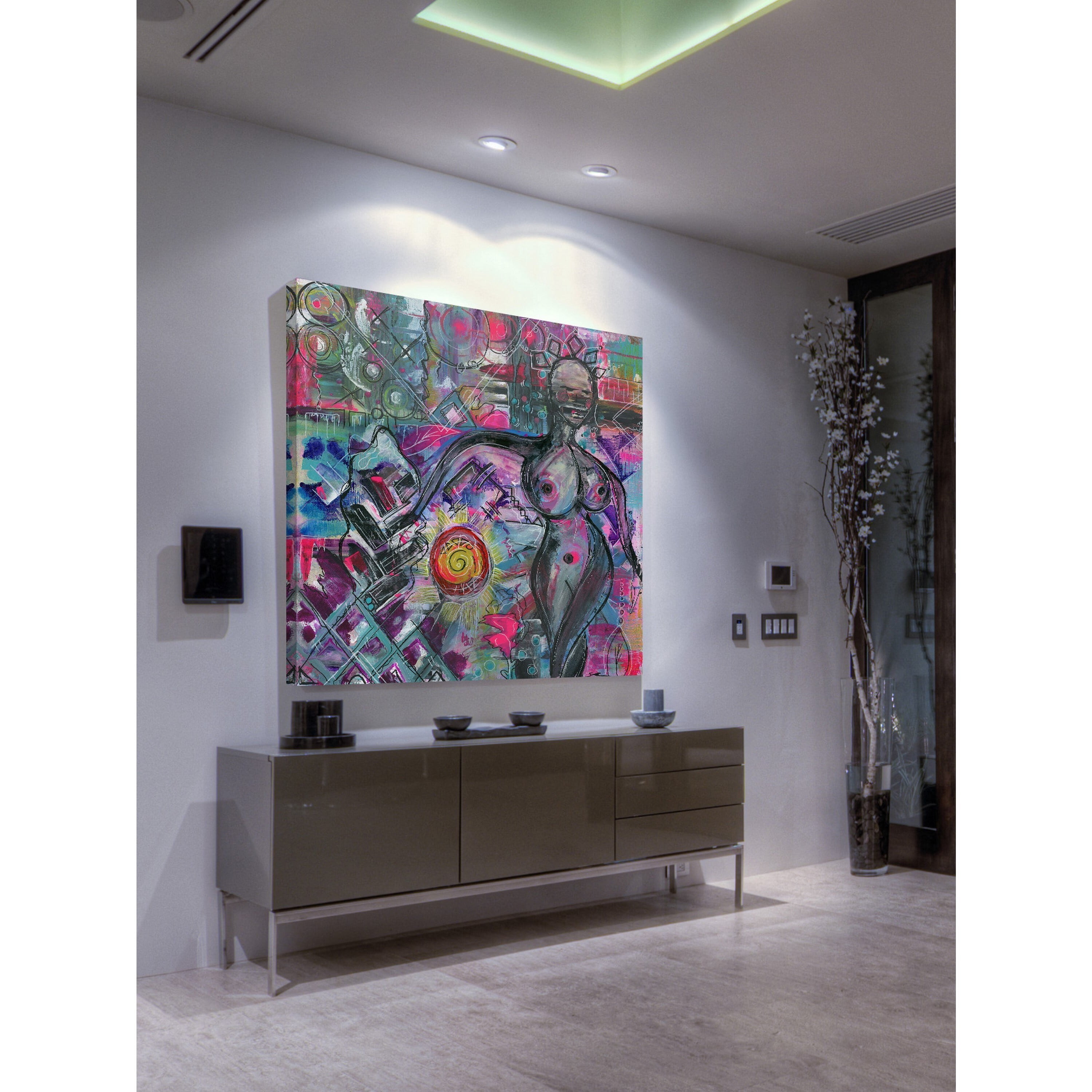 Marmont Hill "Sun Goddess" by Sloane Kady Painting Print on Wrapped Canvas