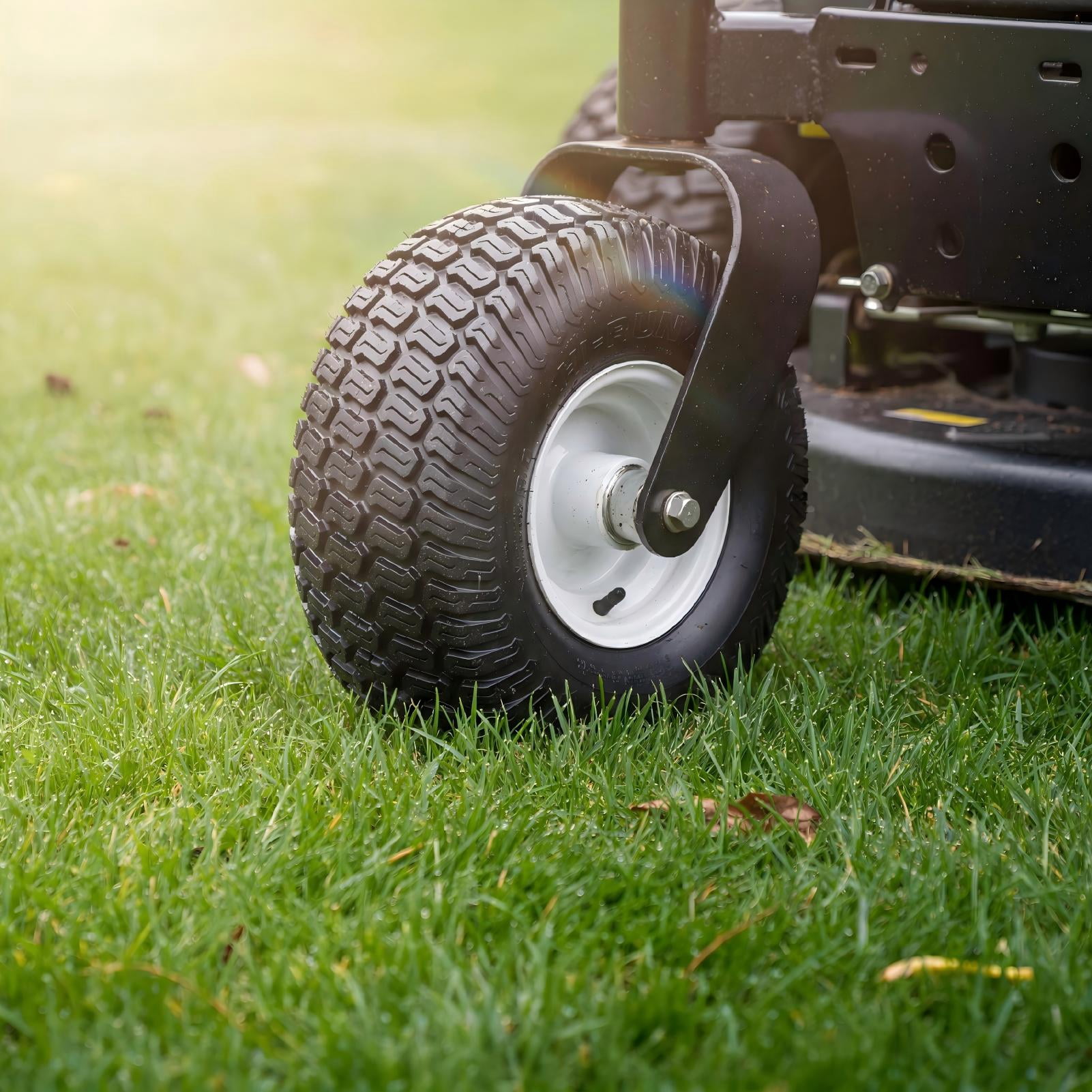 Hi-Run 2 Set SU05 13X6.50-6 4PR Lawn & Garden Tires and Wheel Assembly on 6X4.5 White Wheel with 3/4" Bushing