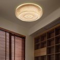 thumbnail image 3 of Wildnix Bamboo Ceiling Light, Round Rattan Yellow Design, 3 Lamp Holders, Ceiling Mount, Ideal for Indoor Use, Stylish and Warm Lighting for Living Room and Dining Room, 3 of 6