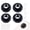 Black-b, variant on 4 Pack Anti-Rust Wheels Stainless Steel Self Adhesive Caster Wheels for Kitchen Appliance Rollers Sliders Mop Bucket, Load Capacity 28LBS Per Wheel for Furniture