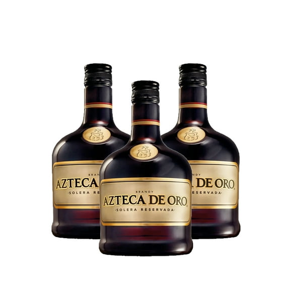 PACK DE 3 BRANDY AZTECA DE ORO 700 ML