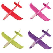 4 Pack Airplane Toy, 18" Large Throwing Foam Plane, Aeroplane Gliders, Flying Aircraft, Gifts for Kids, 3 4 5 6 7 Year Old Boy, Outdoor Sport Game Toys