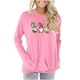 thumbnail image 1 of Blusa informal con estampado de moda sexy para mujer, manga larga, cuello redondo, fruncido Fridja bvmnju3051, 1 of 5