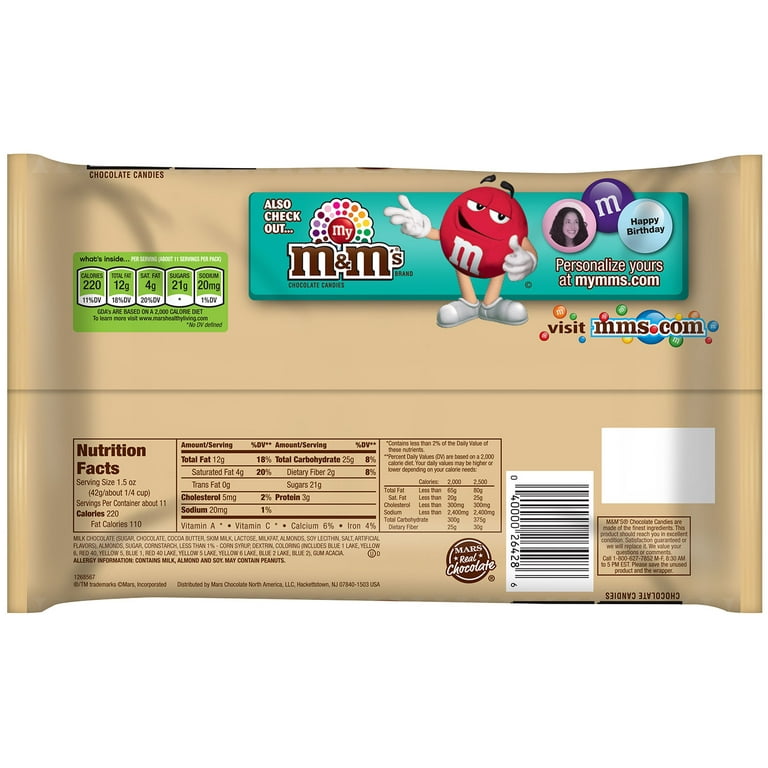 M&M's Almond Milk Chocolate Candy Large Bag, 15.9 Oz. 
