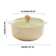 thumbnail image 3 of Bol con tapa apto para microondas, bol de arroz de doble asa, cerámica con tapa de vidrio, blanco, 3 of 6