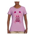 thumbnail image 2 of Wild Bobby Tough Guys Wear Pink Boxer Breast Cancer Awareness Women Graphic Tee, Light Pink, Large, 2 of 6