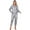 Silver, variant on Doomiva Sweat Suit Heavy Duty Sauna Suit Fitness Exercise Gym Workout Suit for Men Women Black L
