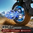 thumbnail image 5 of WETS 49cc Kids Dirt Bike, 4-Stroke Gas Power Motocross High Brightness Mini Motorcycle Strong Power Dual Headlights Rubber Handlebar Over 8 Years Old Kids Pocket Gas Motorbike, 5 of 8