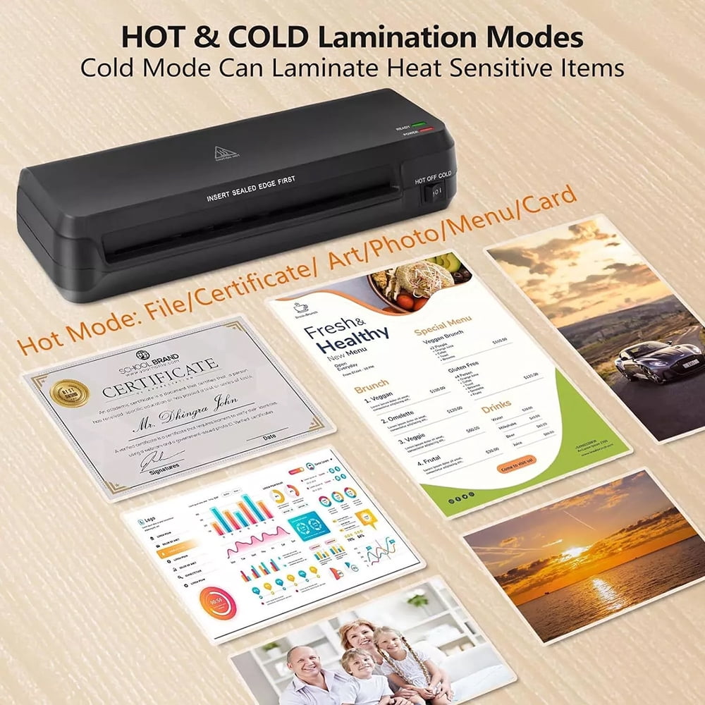 A4 Laminator Machine, Thermal Laminator Machine with 50 Laminating Sheets NEW
