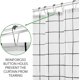 thumbnail image 3 of Fabric Shower Curtain, Farmhouse Style, Machine Washable, Quality Reinforced Buttonholes for Bathroom, Guest Bath, Stalls, Tubs - Modern Geometric Gri, 3 of 4