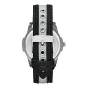 GEORGE Mens Watch: Gunmetal Case, Black Dial and Combo Black Vegan Leather Canvas Band (FMDOGE014)